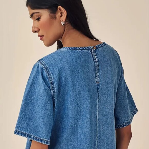 Classic Blue Denim Dress - Picture 5 of 6